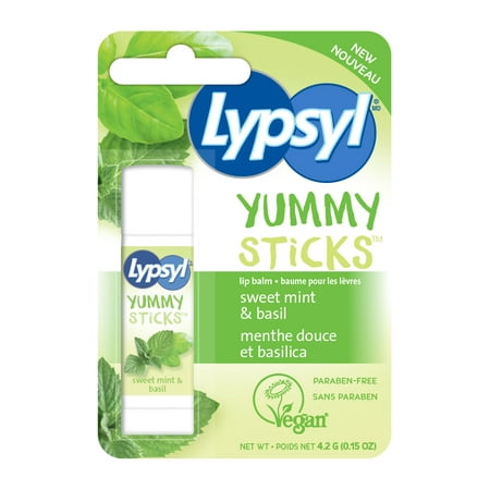 Lypsyl Sticks délicieux Baume à lèvres, doux menthe et basilic, 0,15 Oz