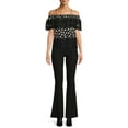 thumbnail image 2 of No Boundaries Juniors' Knit Flare Pants, 2 of 5