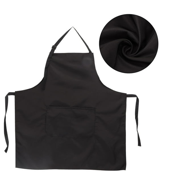 Delantal de cocina impermeable para adultos, delantal artístico sin mangas para pintura artística, delantal artesanal (negro)