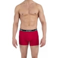 thumbnail image 5 of Men's Papi 990001 Repeat Logo Cotton Stretch Boxer Briefs - 4 Pack (Black/Red/Light Grey M), 5 of 10