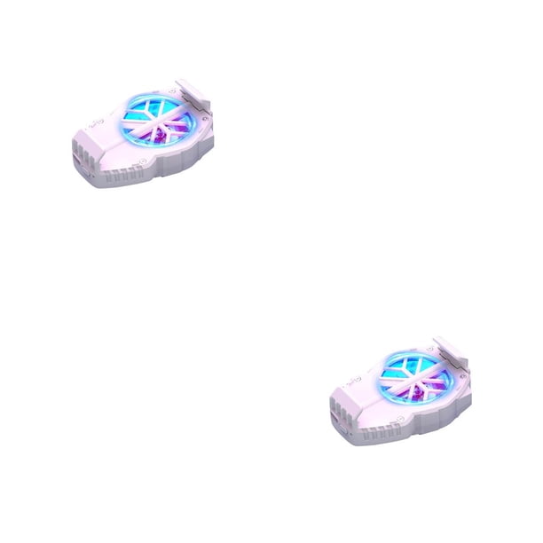 Sidaley Radiador de teléfono móvil Iluminación RGB portátil Accesorios de ventilador de refrigeración antideslizantes universales para Type1