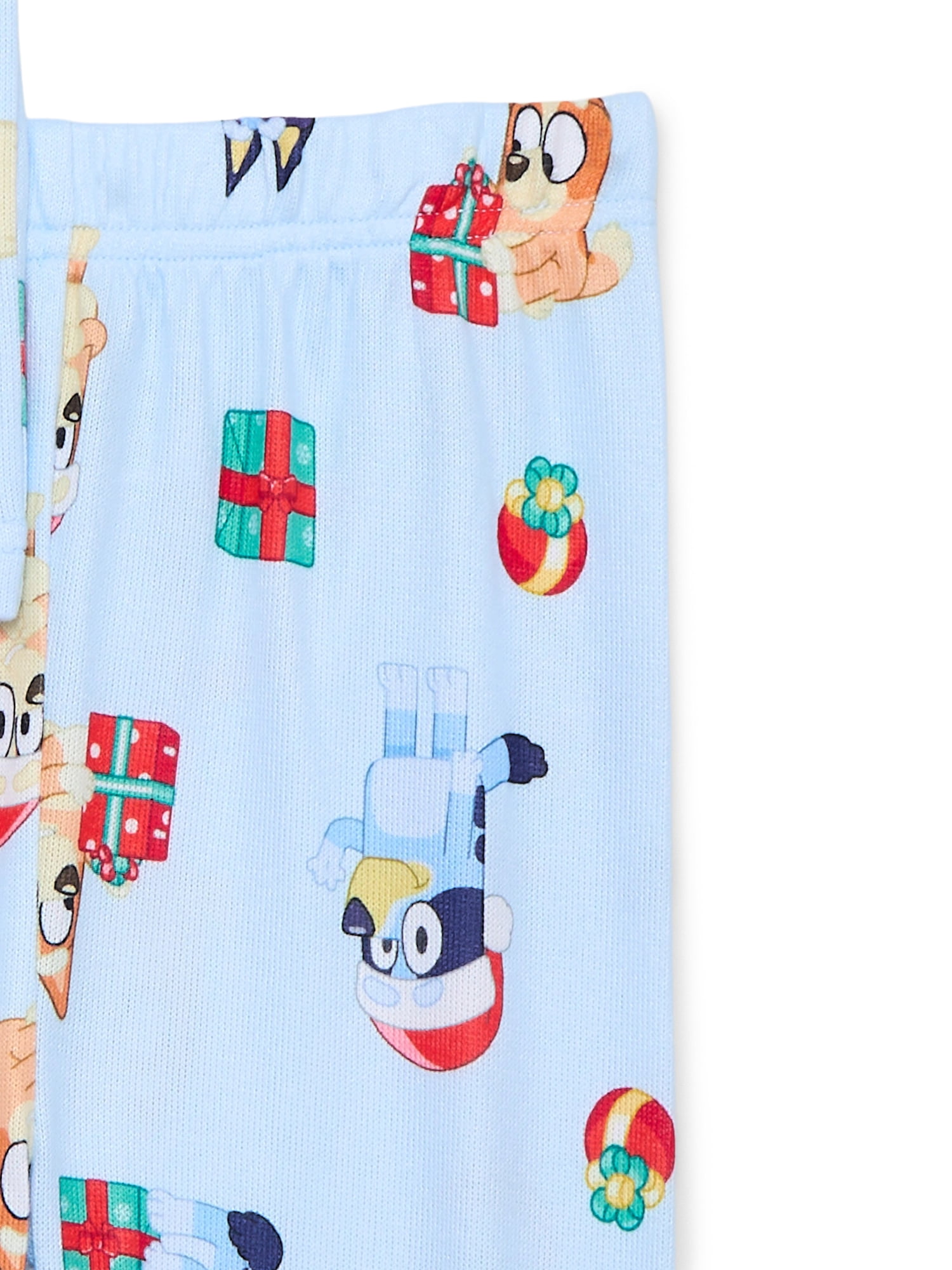 Bluey Toddlers' Christmas Snug Fit Top and Pants Pajama Set, 2-Piece, Sizes 12M-5T