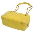 thumbnail image 3 of Pre-Owned Chanel Chevron V-stitch Women's Leather,Cotton Shoulder Bag Yellow, 3 of 20