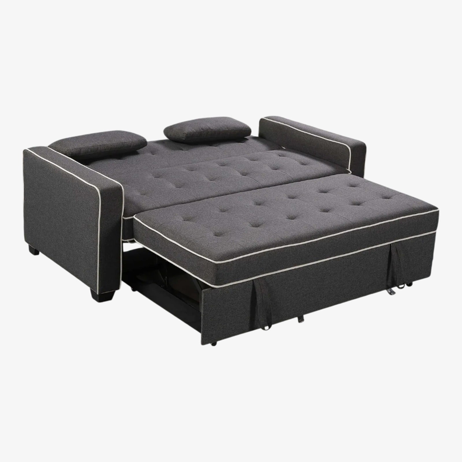 homecatea3 Austin Fabric Sleeper Sofa Bed with USB Ports – Grey Pull ...