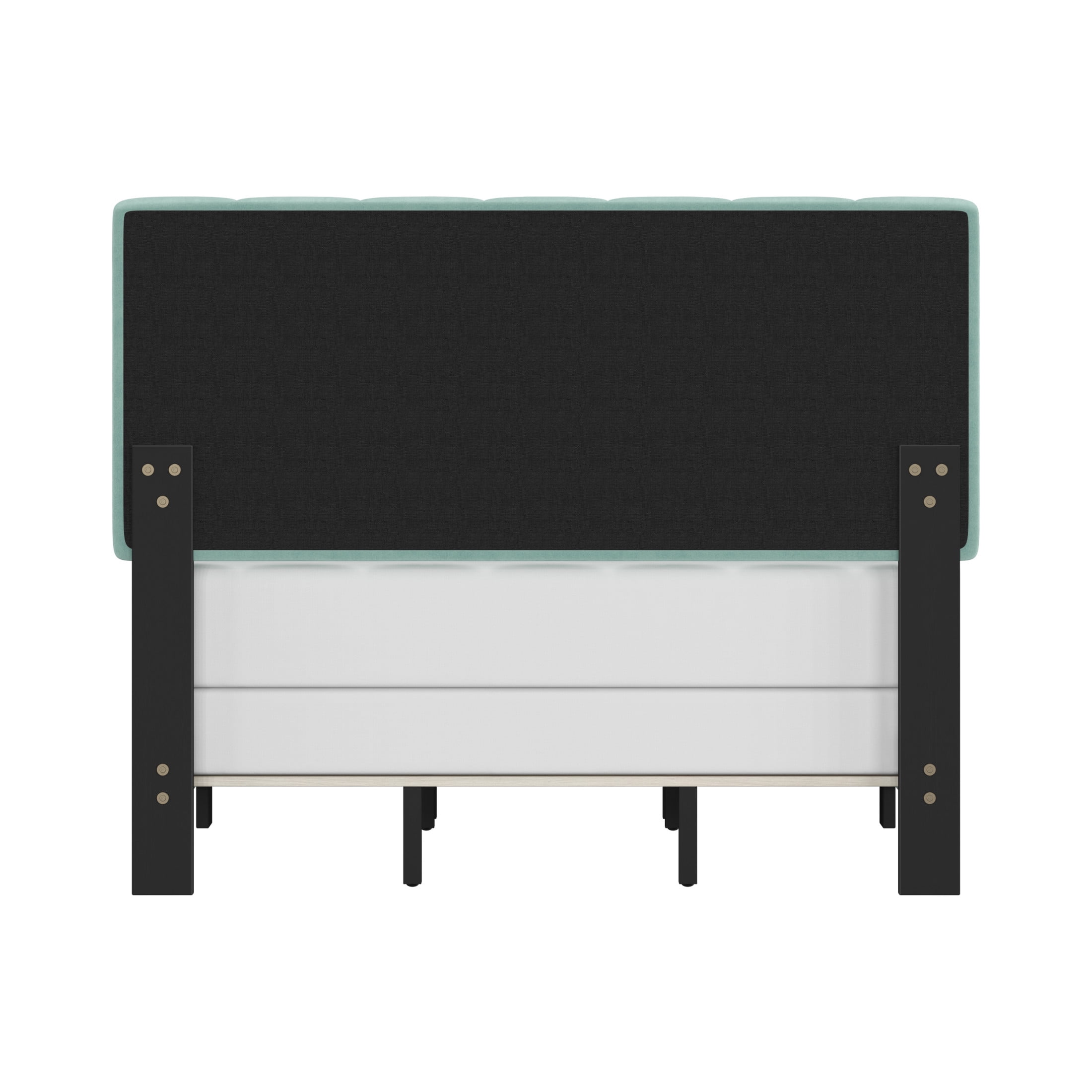 Reece Channel Stitched Upholstered Queen Bed, Caribbean Green, by Hillsdale Living Essentials