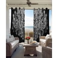 thumbnail image 6 of Crystal Chandelier Blackout Curtains for Bedroom Living Room Darkening Curtains 54 Inch Long Candle Abstract Luxury Modern Short Curtain for Small Window Treatment Insulated Grommet Drapes 52"x54"x2, 6 of 9