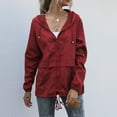 thumbnail image 5 of Women's Waterproof Raincoat Lightweight Rain Jacket Hooded Windbreaker with Pockets for Outdoor Casual Zip Up Hoodie, 5 of 8