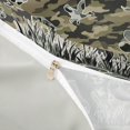 thumbnail image 4 of Homewish Rustic Dog Duck Bedding,Camouflage Labrador Retriever Duvet Cover Full,Green,Light Gray Reversible,3-Piece,1 Duvet Cover and 2 Pillowcases, 4 of 6