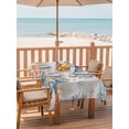 thumbnail image 2 of Outdoor Tablecloth with Umbrella Hole for Patio/Picnic/Party/Camping, Octopus Coastal Waterproof Table Cloth Rectangle Table Cover Washable, Summer Beach Coral Starfish Blue Grey (60"x 120"), 2 of 8