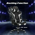 thumbnail image 4 of Goplus Massage Gaming Chair Reclining Swivel Racing Office Chair w/Lumbar Support White, 4 of 11