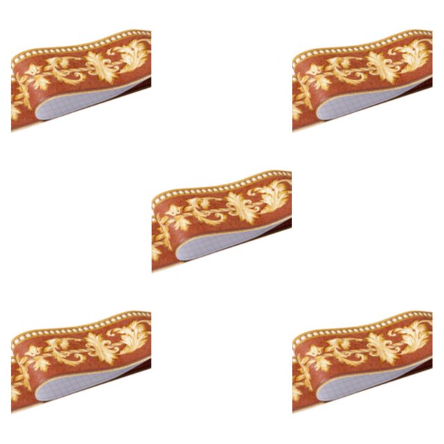 Decodeary Adhesive Non-Damaging To Walls Creative Waterproof Wallpaper Border Gold Ranunculus Leaf 5Set