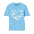 thumbnail image 5 of Sentmoon Hauts Basiques Chemisiers d'Été pour Femmes Mode Décontractée pour Dames T-Shirt Imprimé Col Rond à Manches Courtes Tendance pour L'Été et Temps Chaud L, 5 of 5