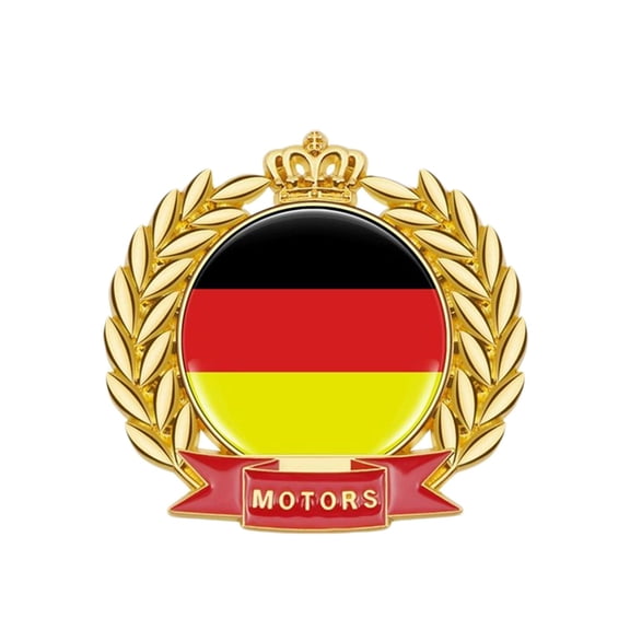 Ysmzzmsy Ysmzzmsy 1 PCS Country Flag Motors Crown Emblem Metal Decal, 2.3x2.2 inches, Decorative Car Motorcycle Sticker
