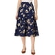 thumbnail image 1 of Falda midi floral Allegra K con Bolsillos vintage elegantes capas Cintura elástica mujer Cian tibetano S, 1 of 6