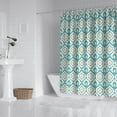 thumbnail image 2 of Blue Pioneer Flower Pattern Shower Curtain 72"x72" ,Bathroom Decorative Shower Curtains Set with 12 Hooks,Modern Waterproof Washable Shower Curtain, 2 of 6