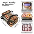 thumbnail image 3 of Kangaroo Double Layered Insulated Lunch Bag with Two Compartments, Large Capacity, Refrigeration Capability - 7.1x11.4x16.1 inches - Hand Carry Meal Bag, 3 of 6