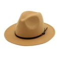 thumbnail image 2 of Hommes Femmes Vintage Chapeau à Large Bord avec Boucle de Ceinture Réglable Outbacks Chapeau Chapeau de Cowboy Violet, 2 of 3