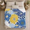 thumbnail image 5 of Autumn Chrysanthemum Floral Sofa, Cozy Friendship Quote Scene, Warm Flannel Blanket for Living Room and Reading Nook, Art Lovers Thanksgiving Gift, Artistic Home Decor, 5 of 9