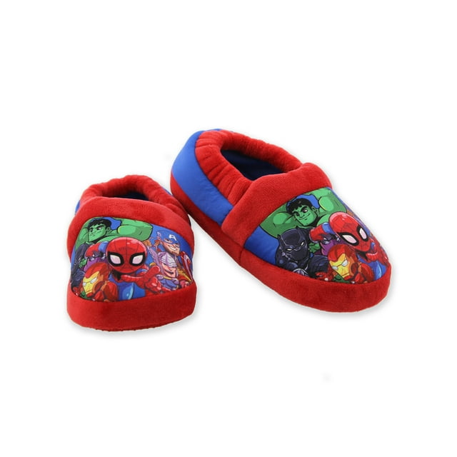 Marvel Super Hero Adventures Avengers Boy's Toddler Plush Aline Slippers AVF227Y