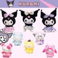 thumbnail image 1 of Juguete de peluche de dibujos animados Sanrio, colgante de muñeca de peluche suave, Kawali, Kuromi, Hello Kitty, My Melody, Cinnamoroll, regalo para niños y niñas, 12cm, 25cm, 1 of 1