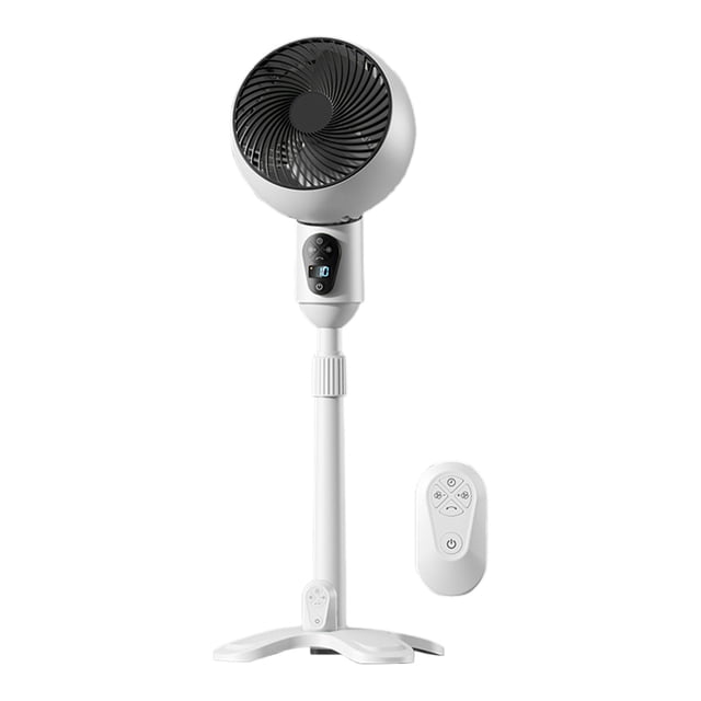 A High - Power Usb Rechargeable Remote - Controlled Oscillating Air Circulator Fan For Home And Office Use