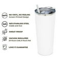 thumbnail image 3 of SassyCups and so the Adventure Begins Tumbler | Vacuum Insulated Stainless Steel Cup with Straw for Graduation | New Job Coffee Travel Mug | Cold Drink Tumbler | Going Away (22 Ounce, White), 3 of 3