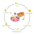 thumbnail image 3 of Cat Puzzle Toys Indoor for Kitten Interactive Games Spinning Track Balls&Feather Teaser Toy Stimulation Brain Treasure Chest ShopWise Round, 3 of 10