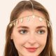 thumbnail image 1 of Boho Hair Chain Gold Chain Beads Tiara Bridal Prom Costume Hairstyle Accessories For Women And Girls Hair Chain Gold, 1 of 5