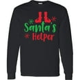 thumbnail image 3 of Inktastic Santa's Helper, Elf Shoes, Snowflakes, Christmas Long Sleeve T-Shirt, 3 of 5