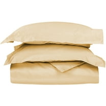 650 Thread Count 100% Egyptian Cotton Solid Duvet Cover With Pillow Shams Set by Blue Nile Mills