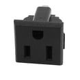 thumbnail image 5 of 125V 15A US Plug 3 Terminal Outlet Power Socket Connector Black Panel Mount, 5 of 5