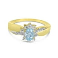 thumbnail image 6 of 14k Yellow Gold Oval Aquamarine And Diamond Ring, 6 of 6