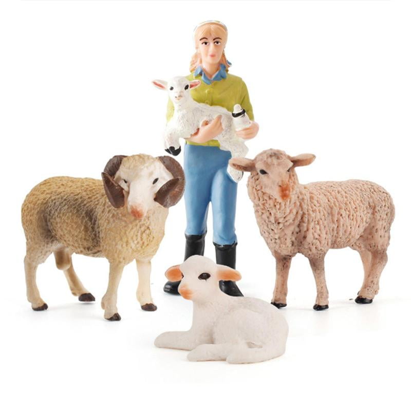 Animal Dog Puppy Sheep Model Toy Simulation Figures Decoration Craft Toys 
