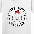 thumbnail image 4 of Inktastic Live Love Chickens Youth T-Shirt, 4 of 5