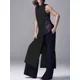 thumbnail image 4 of Vestido de verano largo ajustado con un solo botón, sin mangas, con cuello redondo y abertura con botones, estilo vintage, informal y elegante, 4 of 4