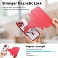thumbnail image 5 of ELEHOLD Case for iPhone 13 Pro Max,2 in 1 Detachabl Wallet Plating Clear Case with Card Holder[Compatible with MagSafe Accessories],Red, 5 of 11