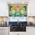 thumbnail image 5 of Yayeee Kitchen Curtains Tier Pair Light Filtering 27"x36" Rod Pocket Short Cafe Window Panel, Colorful Plants, 5 of 7