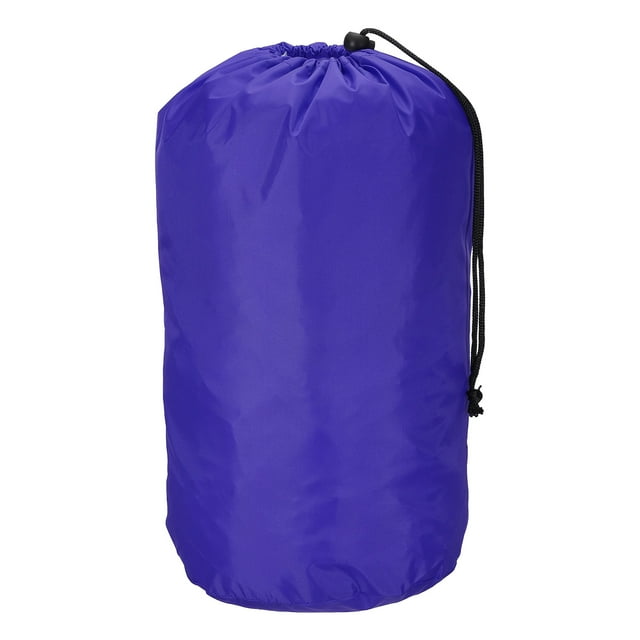 Uxcell Stuff Sack, 9x16 Inch Waterproof Outdoor Sack Drawstring Dust Flap Bag for Camping, Blue