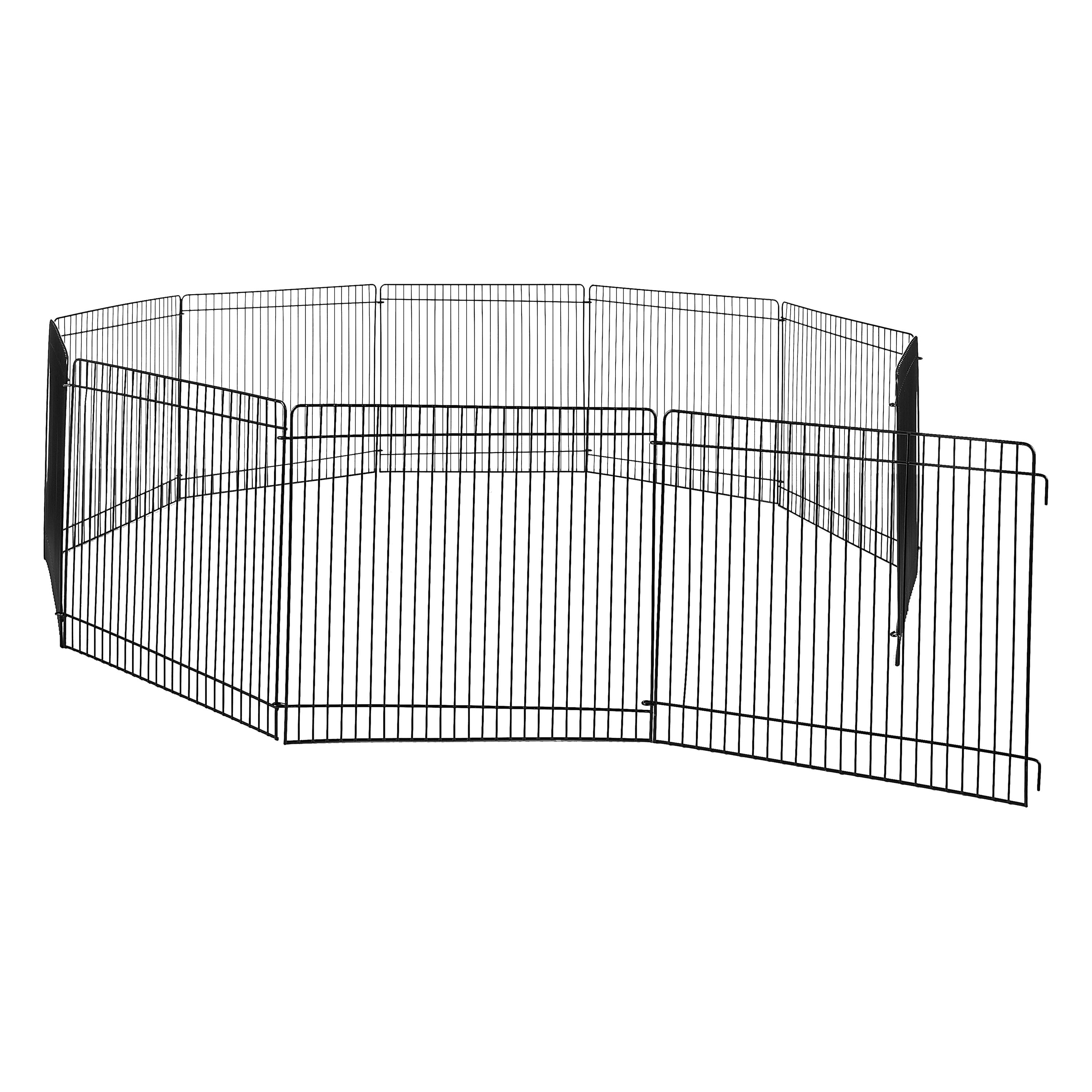 (3 pack) Vibrant Life Portable Steel Wire Play Pen for Small Pets, Customizable, 10 Panels, Indoor & Outdoor Use, 9" Tall