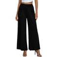 thumbnail image 3 of Pantalones de Yoga de Pierna para Mujer, Informales, Holgados y Cómodos, de Cintura Alta, con Bolsillos. Negro S, 3 of 7