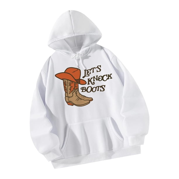 Sudadera con capucha con cordón para mujer y hombre, Tops blancos de poliéster a la moda, sudadera con capucha para adultos, para oficina, Camping, , M M