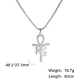 thumbnail image 2 of Egyptian 304 Stainless Steel Eye of Ra Ankh Cross Pendant box Chain Necklaces Non-Tarnish Stainless Steel color 23.62 inch(60cm) 304 Stainless Steel, 2 of 3
