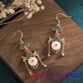 thumbnail image 3 of K-KED White Jade Donut Earrings Women 925 Silver Natural Luxury Accessories Jewelry, 3 of 5