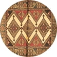 thumbnail image 1 of Ahgly Company Indoor Round Persian Brown Traditional Area Rugs, 5' Round, 1 of 4