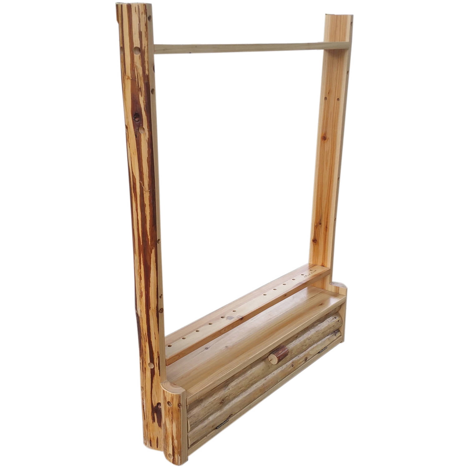 Rush Creek Creations Rustic Pine 2 Bow 12 Arrow Wall Storage Rack