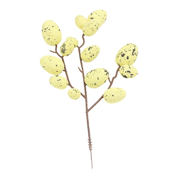 Bfogop Artificial Easter Spray Vine with Pastel Easter Eggs Decorative Spring Floral Stems Easter Egg Twig Branches for Floral Arrangement Centerpiece Wreath Decor 12 Inch