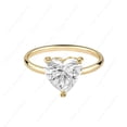 thumbnail image 3 of Cora Jewellery 2CT Heart Moissanite Simple Solitaire Engagement Ring For Women, 10K Yellow Gold, 3 of 6