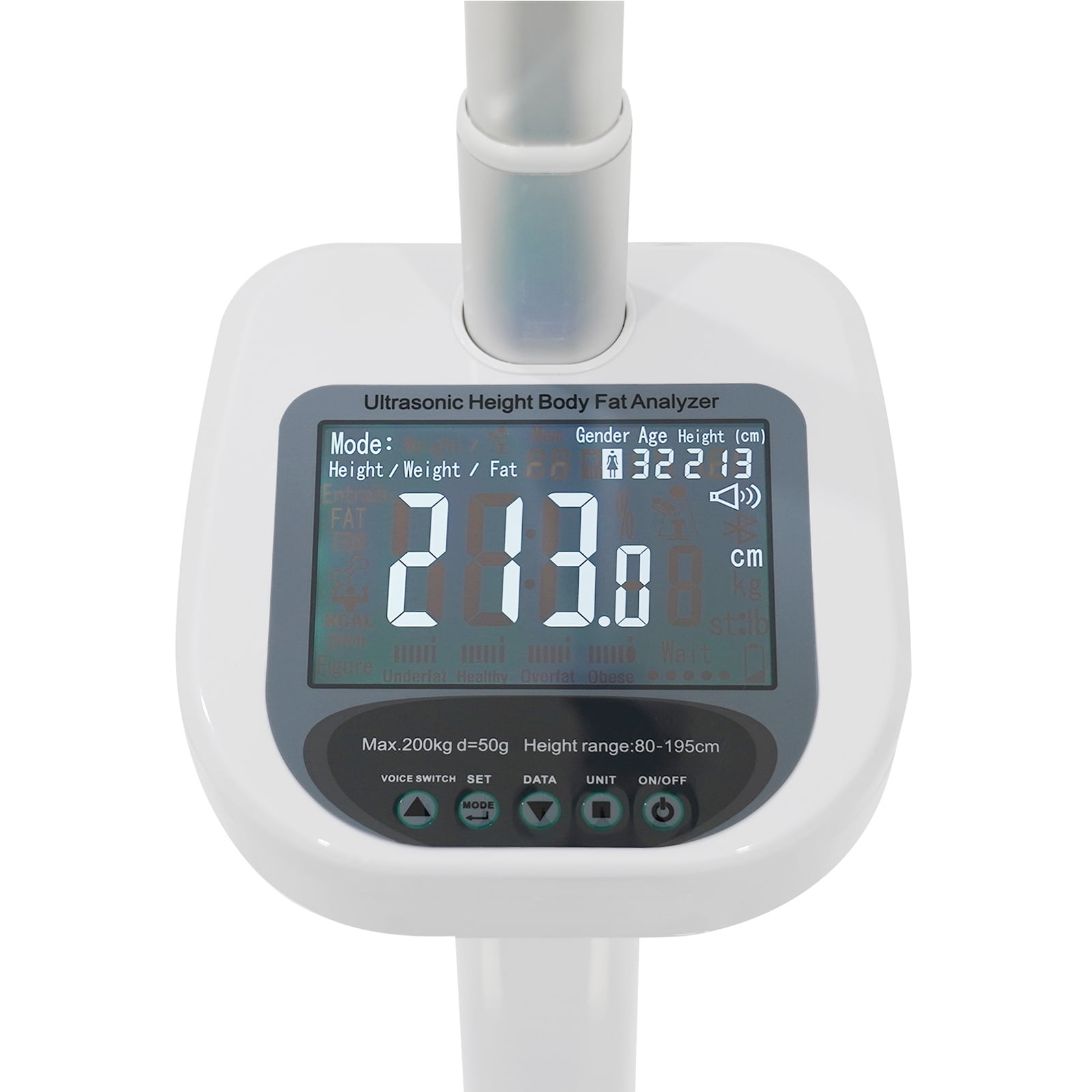 Dwellnix Weight Scale Measure Height Scale Physician Medical Body Scale 440lb 5 Modes BMI