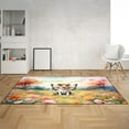 thumbnail image 2 of Welcome Spring Fairy Jack Russell Terrier in Flower Meadow Indoor Rug Parson Jack Dog Lover Carpet Living Bed Room Sofa Home Decor - 13002, 2 of 5