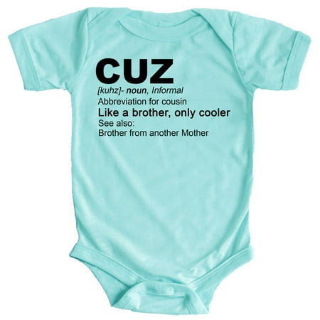 

Cousin Matching T-Shirts and Bodysuits Cuz: Like a Brother Only Cooler Boys Family Fun Outfits Chill Bodysuit 12 Months